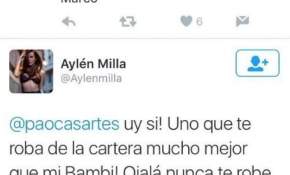 El polémico tuit de Aylén Milla acusando de "ladrón" a Leandro Penna